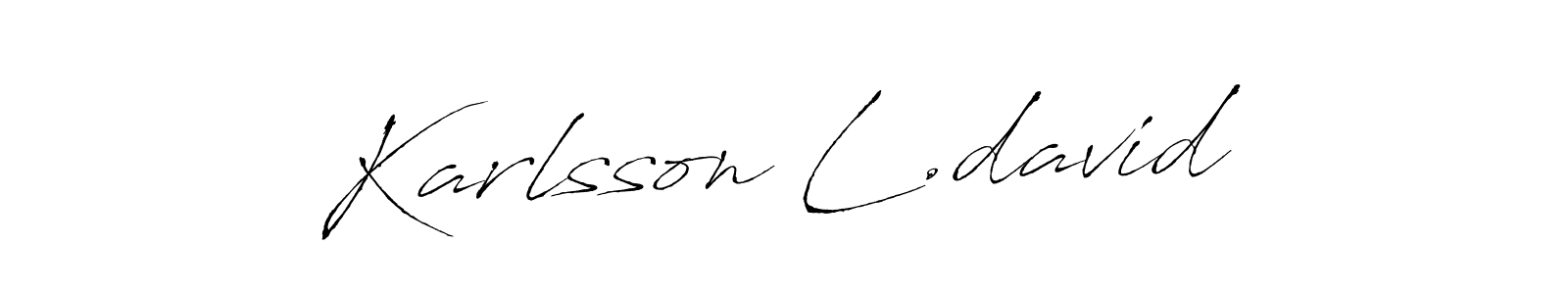 Use a signature maker to create a handwritten signature online. With this signature software, you can design (Antro_Vectra) your own signature for name Karlsson L.david. Karlsson L.david signature style 6 images and pictures png