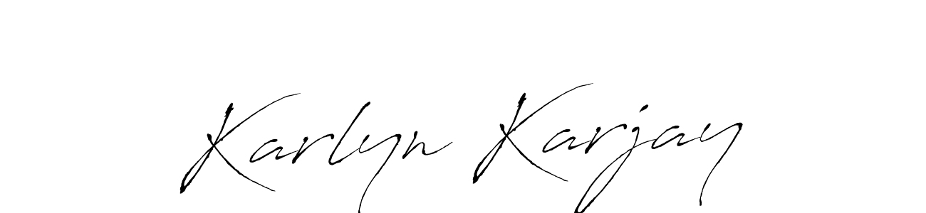 The best way (Antro_Vectra) to make a short signature is to pick only two or three words in your name. The name Karlyn Karjay include a total of six letters. For converting this name. Karlyn Karjay signature style 6 images and pictures png