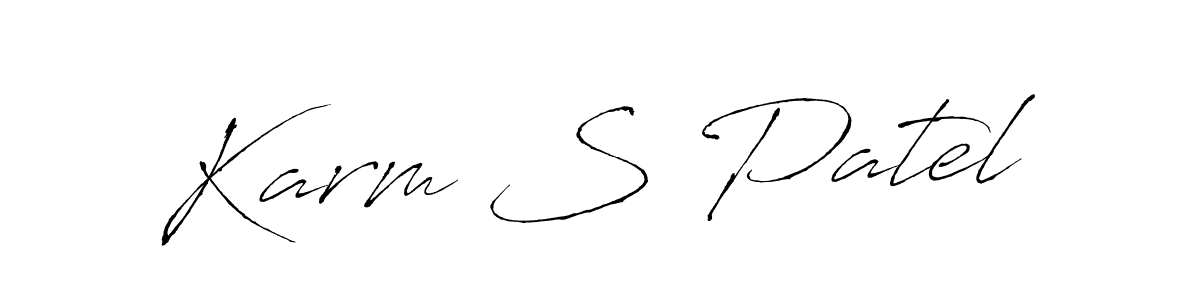 Also You can easily find your signature by using the search form. We will create Karm S Patel name handwritten signature images for you free of cost using Antro_Vectra sign style. Karm S Patel signature style 6 images and pictures png