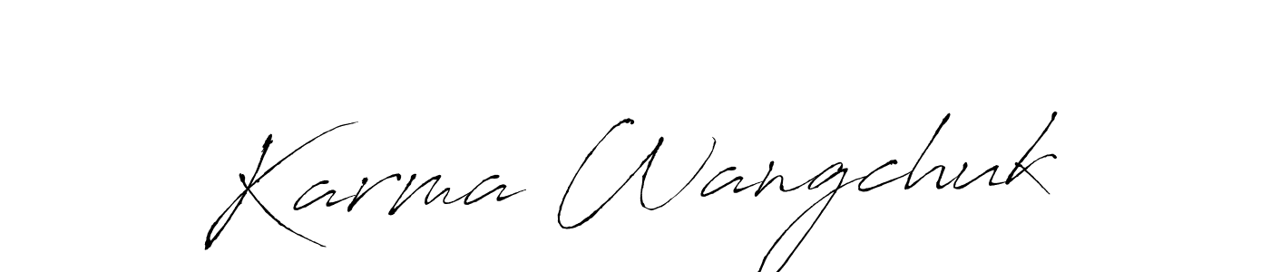 How to make Karma Wangchuk name signature. Use Antro_Vectra style for creating short signs online. This is the latest handwritten sign. Karma Wangchuk signature style 6 images and pictures png