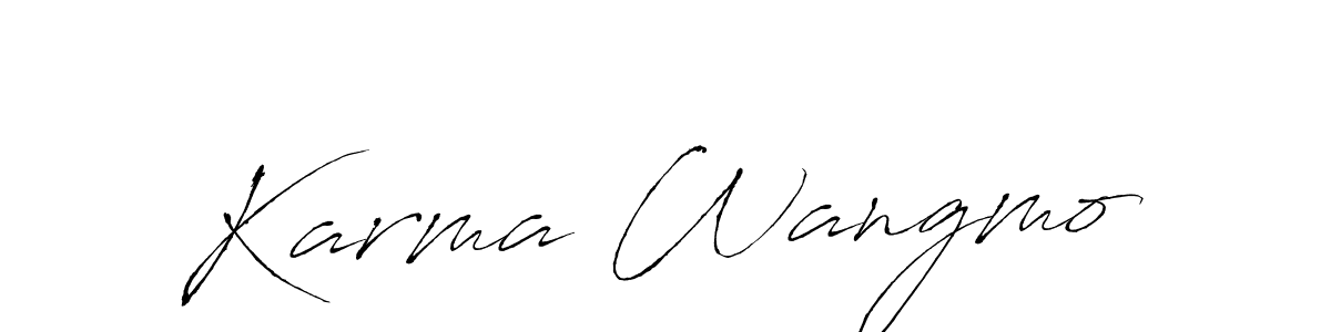 Karma Wangmo stylish signature style. Best Handwritten Sign (Antro_Vectra) for my name. Handwritten Signature Collection Ideas for my name Karma Wangmo. Karma Wangmo signature style 6 images and pictures png