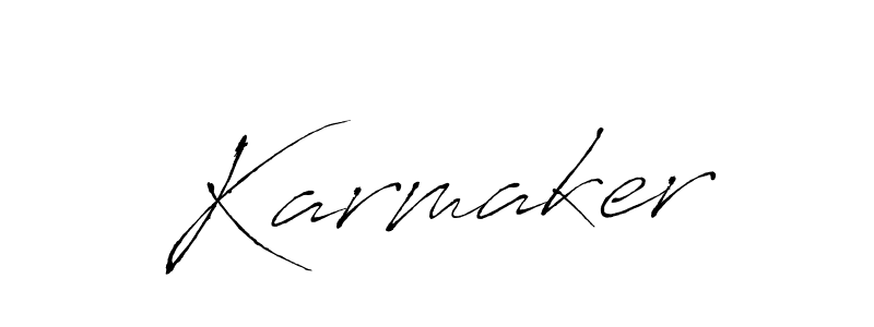 Make a beautiful signature design for name Karmaker. With this signature (Antro_Vectra) style, you can create a handwritten signature for free. Karmaker signature style 6 images and pictures png