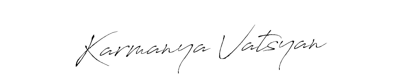 You can use this online signature creator to create a handwritten signature for the name Karmanya Vatsyan. This is the best online autograph maker. Karmanya Vatsyan signature style 6 images and pictures png