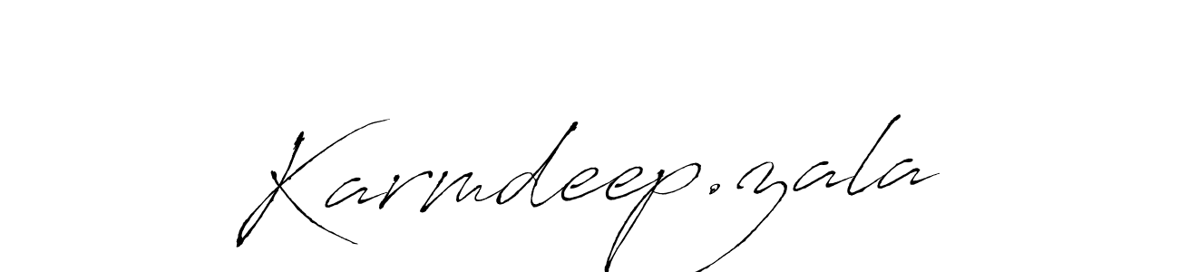 Create a beautiful signature design for name Karmdeep.zala. With this signature (Antro_Vectra) fonts, you can make a handwritten signature for free. Karmdeep.zala signature style 6 images and pictures png