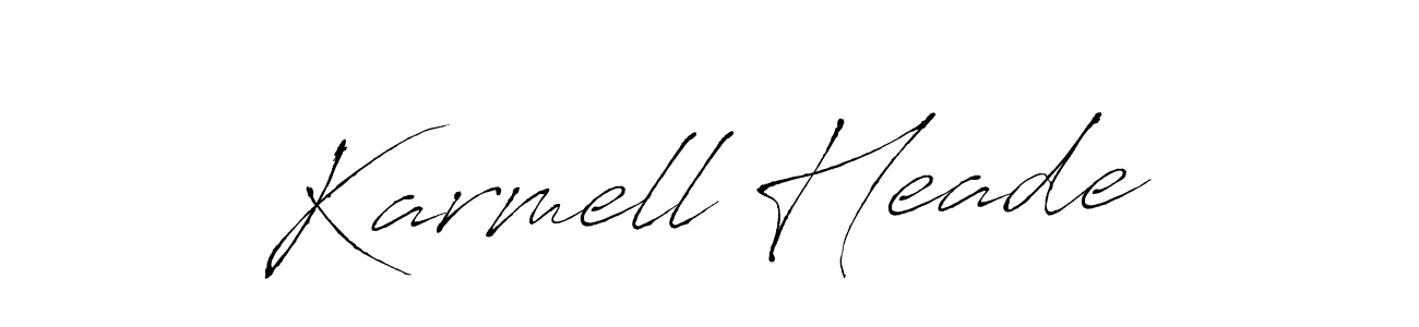 Karmell Heade stylish signature style. Best Handwritten Sign (Antro_Vectra) for my name. Handwritten Signature Collection Ideas for my name Karmell Heade. Karmell Heade signature style 6 images and pictures png