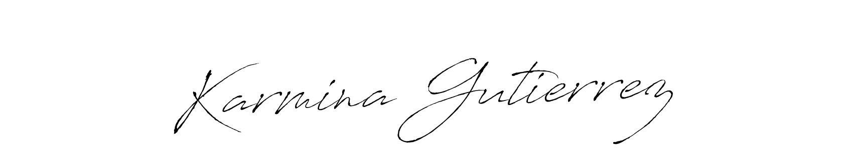 if you are searching for the best signature style for your name Karmina Gutierrez. so please give up your signature search. here we have designed multiple signature styles  using Antro_Vectra. Karmina Gutierrez signature style 6 images and pictures png