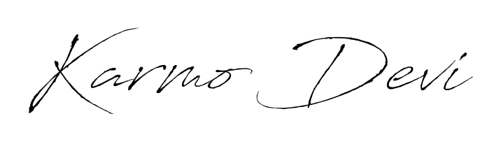 Elevate your brand with a stunning Karmo Devi eSignature. The Antro_Vectra style provides a balanced, flowing aesthetic for everyday signing. Karmo Devi signature style 6 images and pictures png