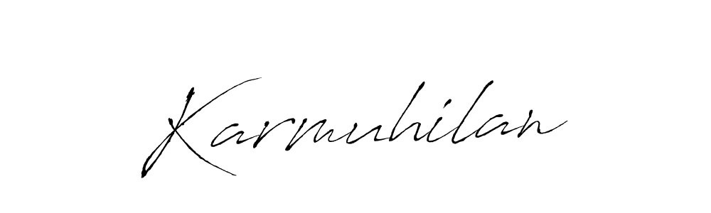 Once you've used our free online signature maker to create your best signature Antro_Vectra style, it's time to enjoy all of the benefits that Karmuhilan name signing documents. Karmuhilan signature style 6 images and pictures png