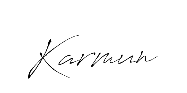 Create a beautiful signature design for name Karmun. With this signature (Antro_Vectra) fonts, you can make a handwritten signature for free. Karmun signature style 6 images and pictures png