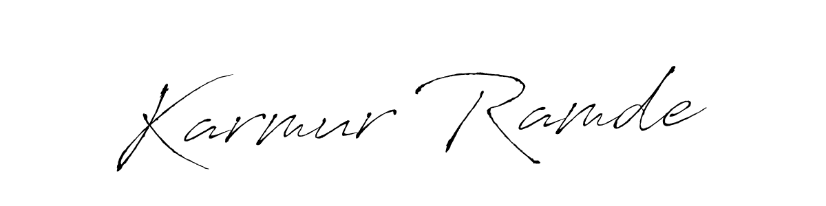 How to make Karmur Ramde name signature. Use Antro_Vectra style for creating short signs online. This is the latest handwritten sign. Karmur Ramde signature style 6 images and pictures png