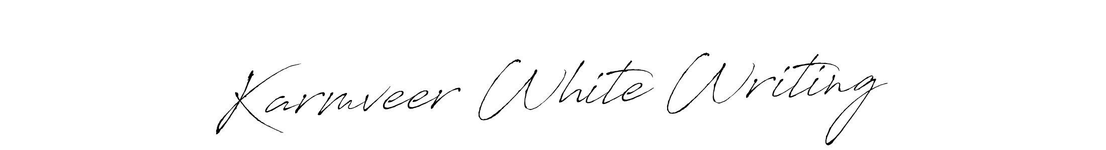 The best way (Antro_Vectra) to make a short signature is to pick only two or three words in your name. The name Karmveer White Writing include a total of six letters. For converting this name. Karmveer White Writing signature style 6 images and pictures png