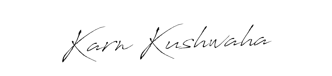 Create a beautiful signature design for name Karn Kushwaha. With this signature (Antro_Vectra) fonts, you can make a handwritten signature for free. Karn Kushwaha signature style 6 images and pictures png