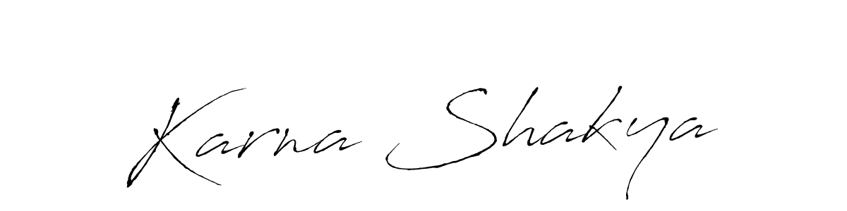 Make a beautiful signature design for name Karna Shakya. With this signature (Antro_Vectra) style, you can create a handwritten signature for free. Karna Shakya signature style 6 images and pictures png