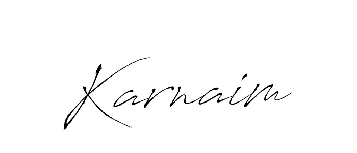 Use a signature maker to create a handwritten signature online. With this signature software, you can design (Antro_Vectra) your own signature for name Karnaim. Karnaim signature style 6 images and pictures png