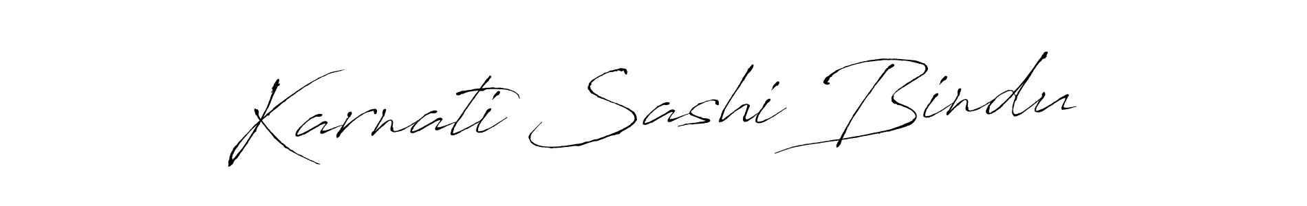 How to make Karnati Sashi Bindu signature? Antro_Vectra is a professional autograph style. Create handwritten signature for Karnati Sashi Bindu name. Karnati Sashi Bindu signature style 6 images and pictures png