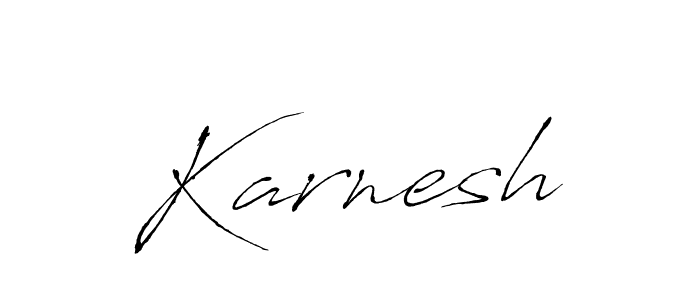 Use a signature maker to create a handwritten signature online. With this signature software, you can design (Antro_Vectra) your own signature for name Karnesh. Karnesh signature style 6 images and pictures png