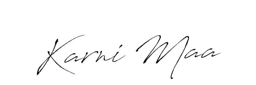 if you are searching for the best signature style for your name Karni Maa. so please give up your signature search. here we have designed multiple signature styles  using Antro_Vectra. Karni Maa signature style 6 images and pictures png