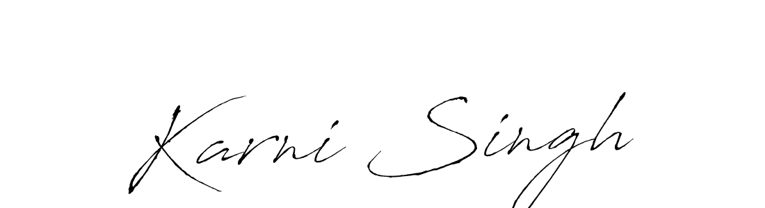 Also we have Karni Singh name is the best signature style. Create professional handwritten signature collection using Antro_Vectra autograph style. Karni Singh signature style 6 images and pictures png