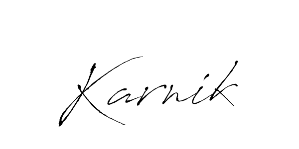 Karnik stylish signature style. Best Handwritten Sign (Antro_Vectra) for my name. Handwritten Signature Collection Ideas for my name Karnik. Karnik signature style 6 images and pictures png