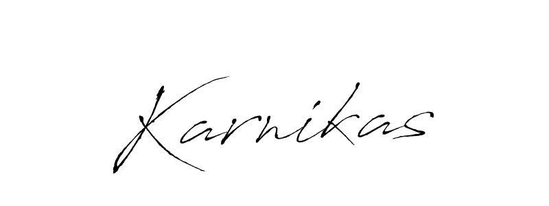 Create a beautiful signature design for name Karnikas. With this signature (Antro_Vectra) fonts, you can make a handwritten signature for free. Karnikas signature style 6 images and pictures png