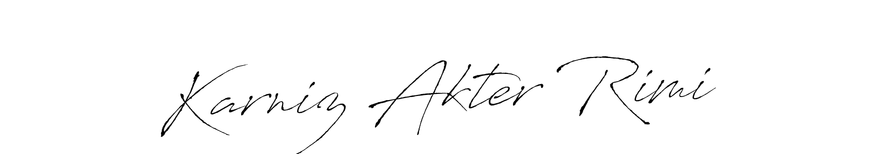 See photos of Karniz Akter Rimi official signature by Spectra . Check more albums & portfolios. Read reviews & check more about Antro_Vectra font. Karniz Akter Rimi signature style 6 images and pictures png