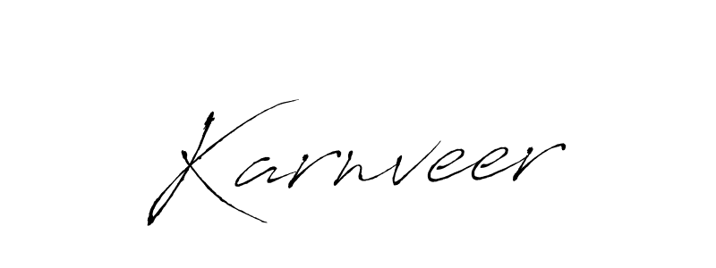 Design your own signature with our free online signature maker. With this signature software, you can create a handwritten (Antro_Vectra) signature for name Karnveer. Karnveer signature style 6 images and pictures png