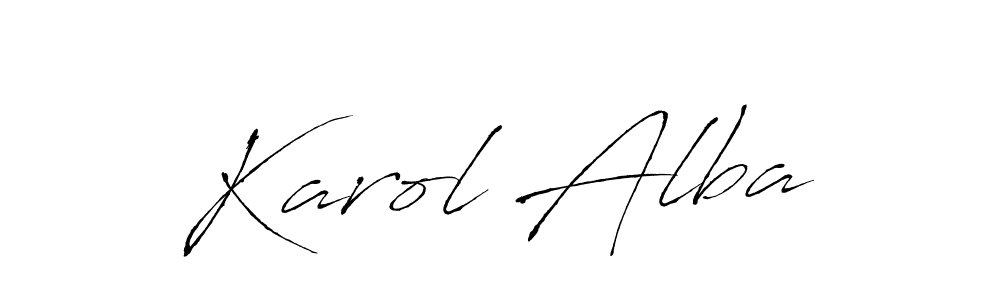 You can use this online signature creator to create a handwritten signature for the name Karol Alba. This is the best online autograph maker. Karol Alba signature style 6 images and pictures png