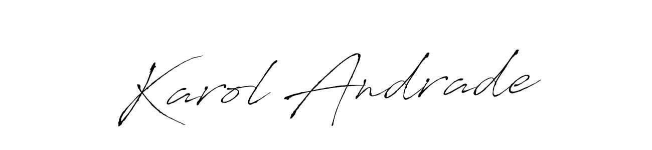 Antro_Vectra is a professional signature style that is perfect for those who want to add a touch of class to their signature. It is also a great choice for those who want to make their signature more unique. Get Karol Andrade name to fancy signature for free. Karol Andrade signature style 6 images and pictures png