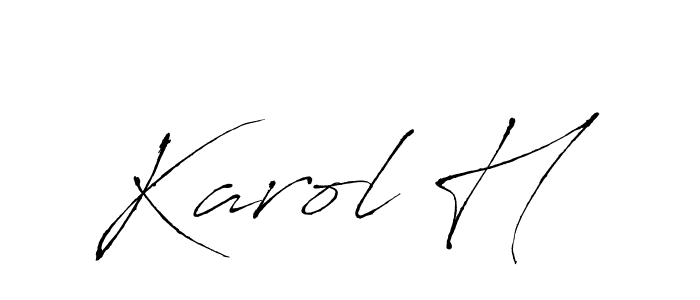 Similarly Antro_Vectra is the best handwritten signature design. Signature creator online .You can use it as an online autograph creator for name Karol H. Karol H signature style 6 images and pictures png