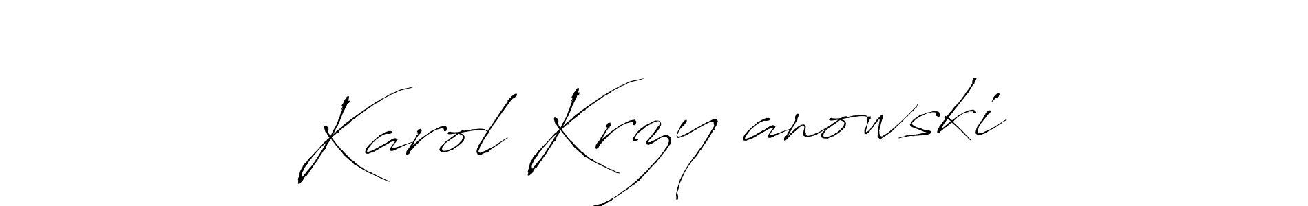 Make a short Karol Krzyżanowski signature style. Manage your documents anywhere anytime using Antro_Vectra. Create and add eSignatures, submit forms, share and send files easily. Karol Krzyżanowski signature style 6 images and pictures png