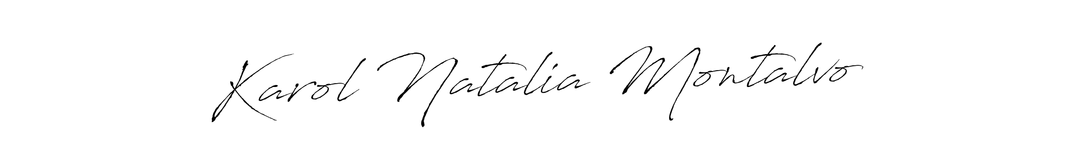 Karol Natalia Montalvo stylish signature style. Best Handwritten Sign (Antro_Vectra) for my name. Handwritten Signature Collection Ideas for my name Karol Natalia Montalvo. Karol Natalia Montalvo signature style 6 images and pictures png