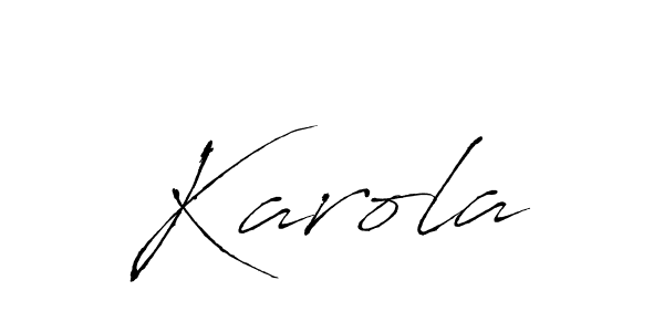 Antro_Vectra is a professional signature style that is perfect for those who want to add a touch of class to their signature. It is also a great choice for those who want to make their signature more unique. Get Karola name to fancy signature for free. Karola signature style 6 images and pictures png