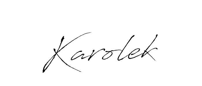 Antro_Vectra is a professional signature style that is perfect for those who want to add a touch of class to their signature. It is also a great choice for those who want to make their signature more unique. Get Karolek name to fancy signature for free. Karolek signature style 6 images and pictures png