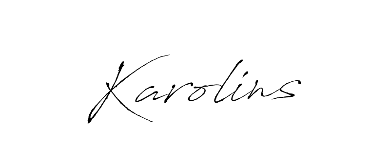 Create a beautiful signature design for name Karolins. With this signature (Antro_Vectra) fonts, you can make a handwritten signature for free. Karolins signature style 6 images and pictures png