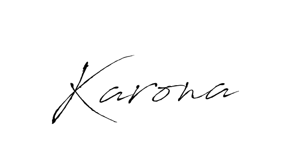 Use a signature maker to create a handwritten signature online. With this signature software, you can design (Antro_Vectra) your own signature for name Karona. Karona signature style 6 images and pictures png