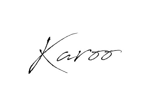 How to make Karoo signature? Antro_Vectra is a professional autograph style. Create handwritten signature for Karoo name. Karoo signature style 6 images and pictures png