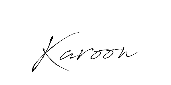 How to Draw Karoon signature style? Antro_Vectra is a latest design signature styles for name Karoon. Karoon signature style 6 images and pictures png