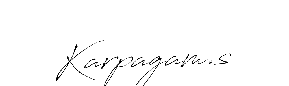 How to make Karpagam.s name signature. Use Antro_Vectra style for creating short signs online. This is the latest handwritten sign. Karpagam.s signature style 6 images and pictures png