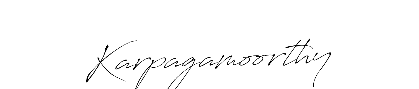 How to make Karpagamoorthy name signature. Use Antro_Vectra style for creating short signs online. This is the latest handwritten sign. Karpagamoorthy signature style 6 images and pictures png