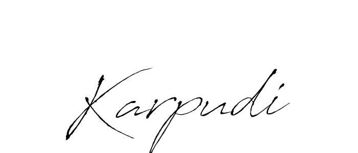 Karpudi stylish signature style. Best Handwritten Sign (Antro_Vectra) for my name. Handwritten Signature Collection Ideas for my name Karpudi. Karpudi signature style 6 images and pictures png