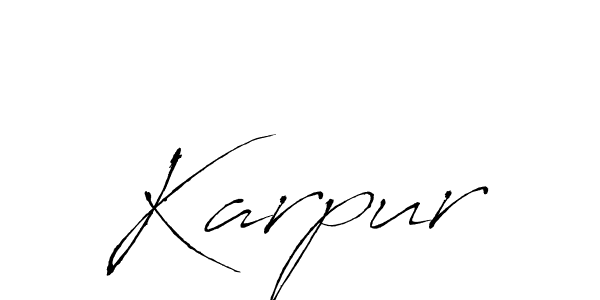 Create a beautiful signature design for name Karpur. With this signature (Antro_Vectra) fonts, you can make a handwritten signature for free. Karpur signature style 6 images and pictures png