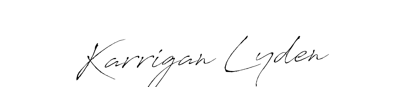 Create a beautiful signature design for name Karrigan Lyden. With this signature (Antro_Vectra) fonts, you can make a handwritten signature for free. Karrigan Lyden signature style 6 images and pictures png