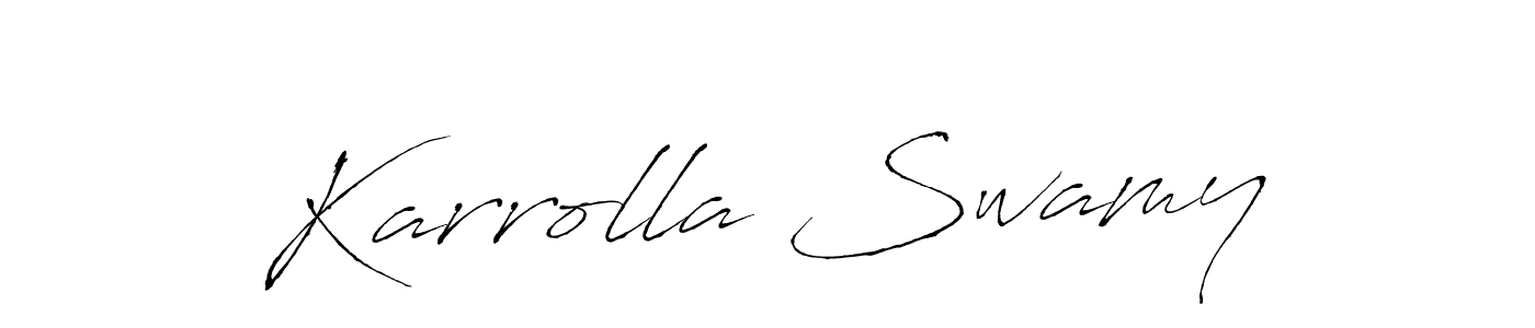 You should practise on your own different ways (Antro_Vectra) to write your name (Karrolla Swamy) in signature. don't let someone else do it for you. Karrolla Swamy signature style 6 images and pictures png