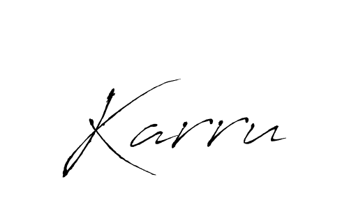 Make a beautiful signature design for name Karru. With this signature (Antro_Vectra) style, you can create a handwritten signature for free. Karru signature style 6 images and pictures png