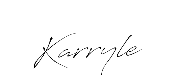 The best way (Antro_Vectra) to make a short signature is to pick only two or three words in your name. The name Karryle include a total of six letters. For converting this name. Karryle signature style 6 images and pictures png