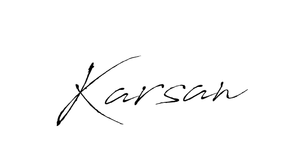 Make a beautiful signature design for name Karsan. Use this online signature maker to create a handwritten signature for free. Karsan signature style 6 images and pictures png