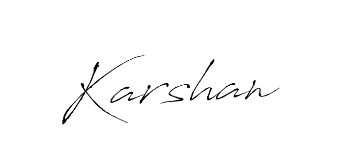 Similarly Antro_Vectra is the best handwritten signature design. Signature creator online .You can use it as an online autograph creator for name Karshan. Karshan signature style 6 images and pictures png