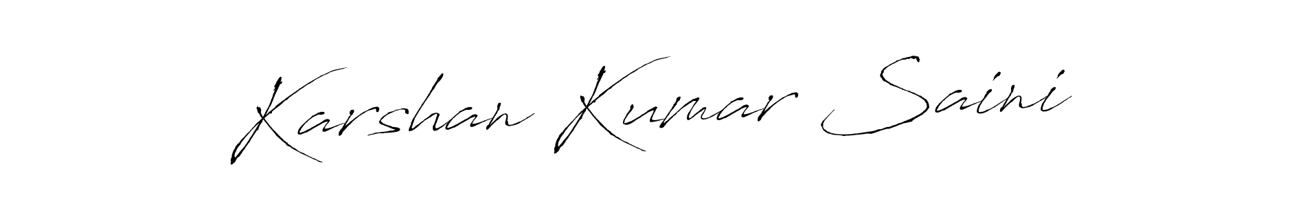 You should practise on your own different ways (Antro_Vectra) to write your name (Karshan Kumar Saini) in signature. don't let someone else do it for you. Karshan Kumar Saini signature style 6 images and pictures png