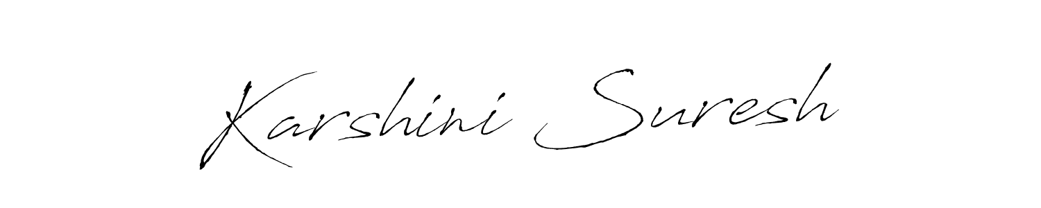 Make a beautiful signature design for name Karshini Suresh. With this signature (Antro_Vectra) style, you can create a handwritten signature for free. Karshini Suresh signature style 6 images and pictures png