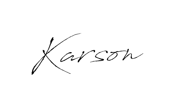 Make a short Karson signature style. Manage your documents anywhere anytime using Antro_Vectra. Create and add eSignatures, submit forms, share and send files easily. Karson signature style 6 images and pictures png